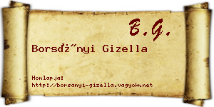 Borsányi Gizella névjegykártya