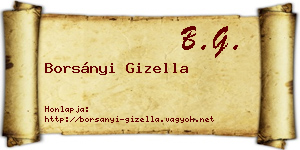 Borsányi Gizella névjegykártya