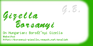 gizella borsanyi business card